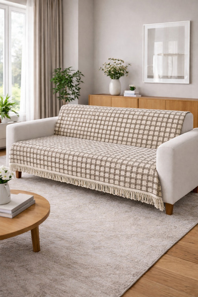 YAREN TEKSTİL Widores Çok Amaçlı Natural Divan Kanepe Çekyat Dekoratif Koltuk...