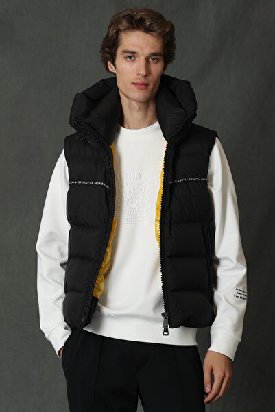 Lufian Vestă pentru bărbați Josef Goose Feather Negru