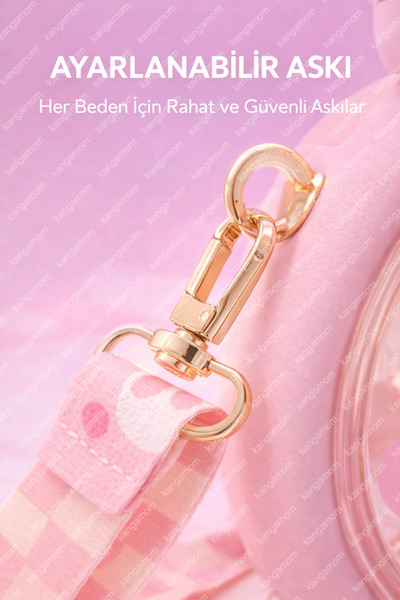 M&B WATER BOTTLE Sevimli Ayıcıklı Matara, Çift Kapaklı, Pipetli Çocuk Suluk Okul Için Boyun Askılı Suluk