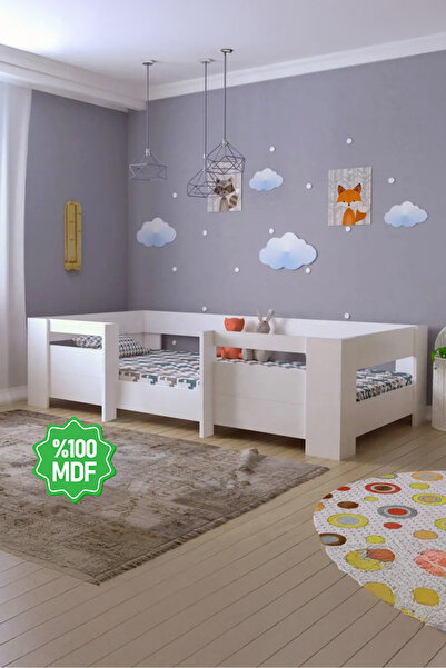 Ninnimo Vega Montessori Mdf Karyola Beyaz 90x190 Yatak Uyumlu M 2004