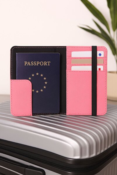 Ecrou Husă pentru pașaport roz tip călătorie