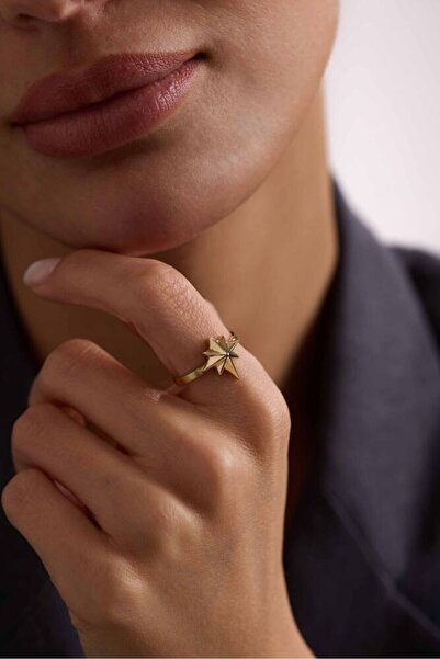 Sembol Gold Kutup Yıldızı Altın Yüzük Bomb