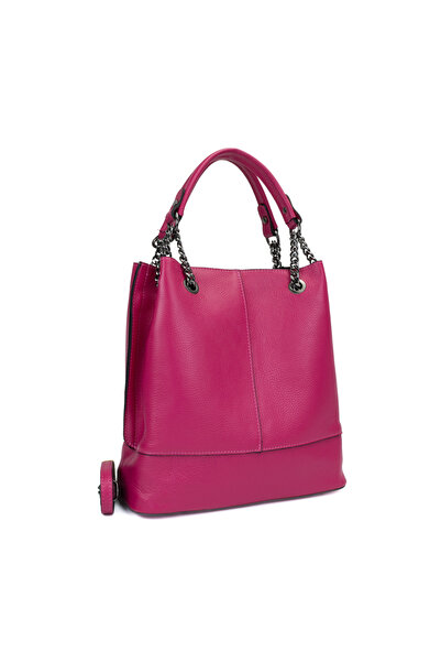 Posete Fagaras Poseta Piele Lucia - Fucsia, Geanta Casual din Piele Naturala,...