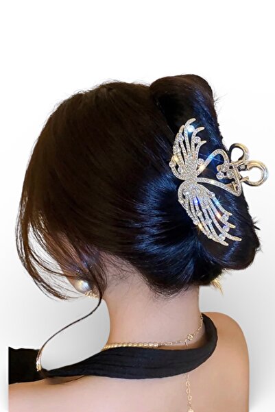 SHEKER HOME Μεταλλική πόρπη με πέτρα κύκνου