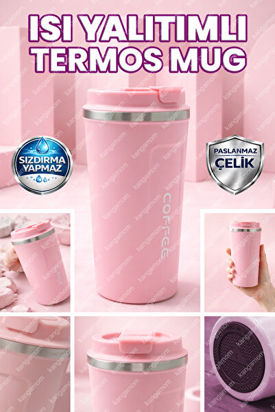 M&B WATER BOTTLE Coffee Paslanmaz Çelik Mug Matara - Günlük Spor Outdoor Kamp...