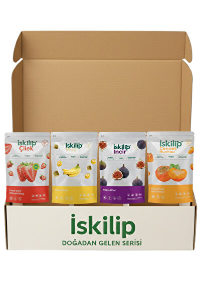 İSKİLİP Dondurularak Kurutulmuş Meyve Tanışma Paket Çilek İncir Muz Hurması M...