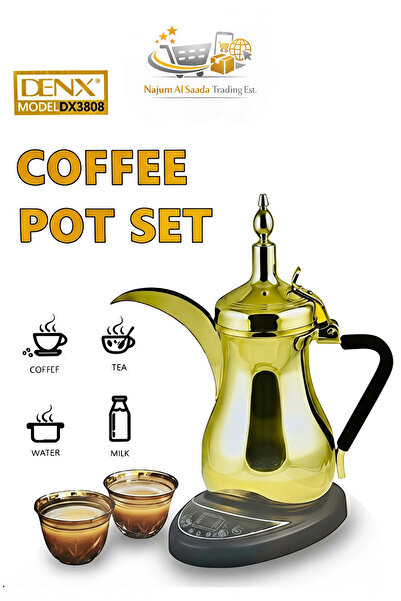 Generic DENX Electric Arabic Turkish Coffee Maker Dallah, Saudi Gahwa Pot wit...
