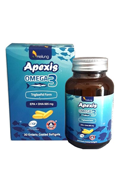 Apexis OMEGA 3 BALIK YAĞI 30 SOFTGEL TRİGLİSERİD FORM EPA+DHA 605 MG