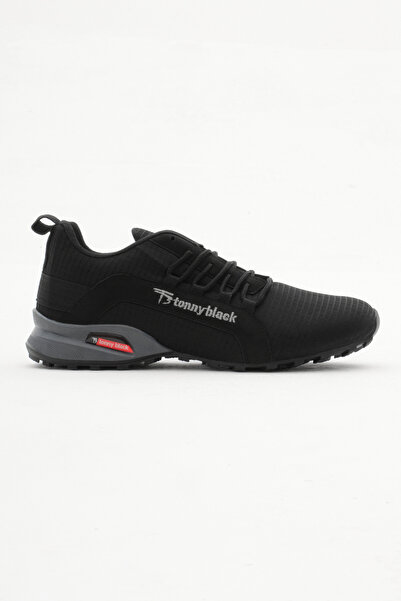 Tonny Black Unisex Μαύρο Smoked Comfortable Thermo Sole Sneaker με κορδόνια