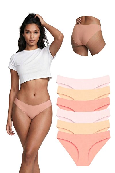 Newlilla 301 Bikini cu laser fără cusături pentru femei, pachet de 6 chiloți