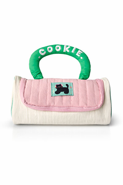 Ecrou Cutie orizontală pentru creioane cu broderie Cookie, roz