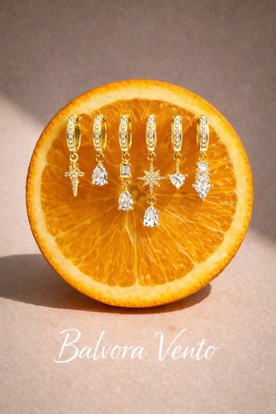 BALVORA VENTO KADIN ÇELİK ÇOKLU KÜPE SETİ