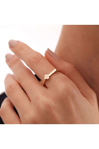 Sembol Gold Altın Yonca Yüzük