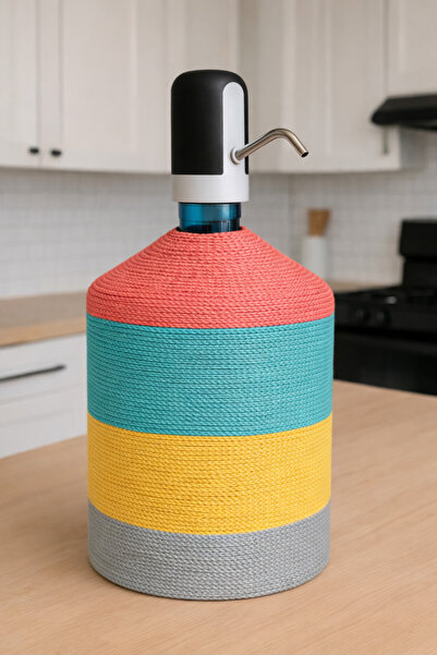 Efuliz Home Husă pentru dozator de apă cu aspect de paie de iută, husă elegan...