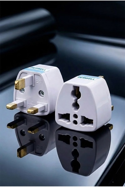Derwell 2 Adet Type-G Plug Adapter Hac/Ümre Plug Adaptor Seyahat Ac Güç Şarj ...