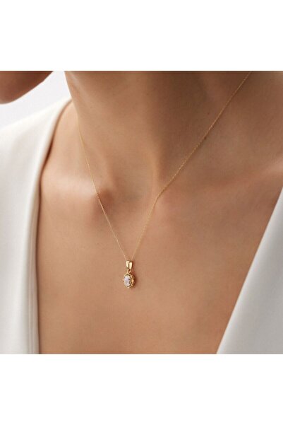 Sembol Gold 14 Ayar Altın Vintage Kolye YENİ