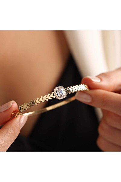 Sembol Gold Sarı Altın Baget Kelepçe Pars Model