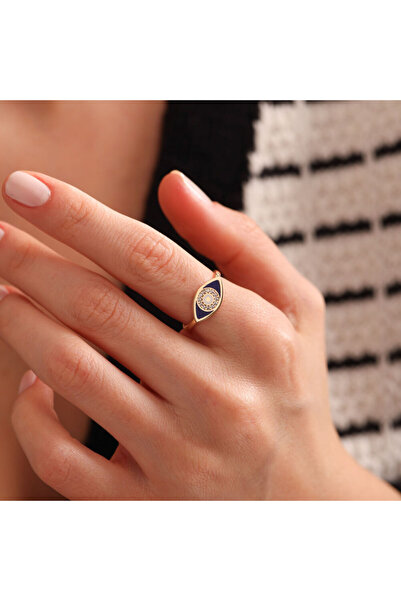 Sembol Gold Altın Göz Yüzük Mineli