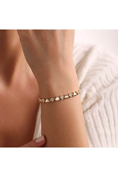 Sembol Gold İtaly Altın Bileklik Triangle