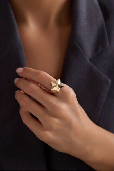 Sembol Gold 14 Ayar Altın Bold Yıldız Yüzük