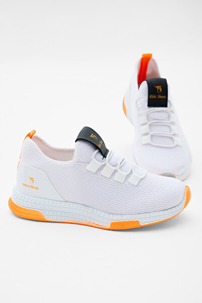 Tonny Black Παιδικά Unisex Λευκά Πορτοκαλί Tonny Black άνετα παπούτσια