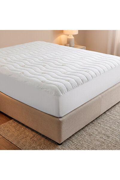 OTHELLO Woolla Yün Dolgu Pamuk Kumaş Yün Yatak Alezi 100x200 Cm