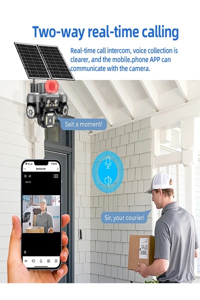 jtech JT-S446 3mp+3mp+3mp+3mp 12MP Aov E-Sim 4g 2xSolar Panelli 4 Kameralı 3 Ptz Akıllı Kamera
