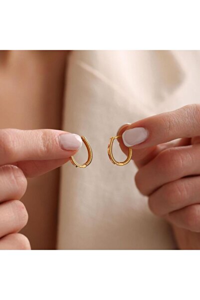 Sembol Gold Ajda Küpe 14 Ayar Damla Form 1.5 cm