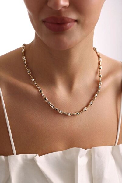 Sembol Gold Kristal Altın Zincir İtaly 50 cm