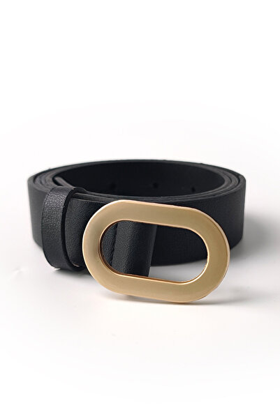 Ecrou Oval Buckle Belt Black