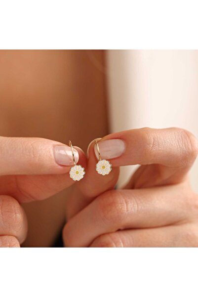 Sembol Gold Sallantılı Altın Çocuk Küpe Papatya From