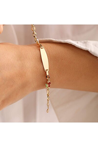 Sembol Gold Altın Çocuk Bileklik Kiraz Form Mine