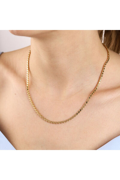 Sembol Gold 14 Ayar Altın Pullu Zincir 45 Cm