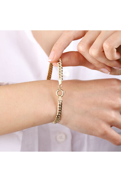 Sembol Gold Gurmet Altın Bileklik 14 Ayar 6mm