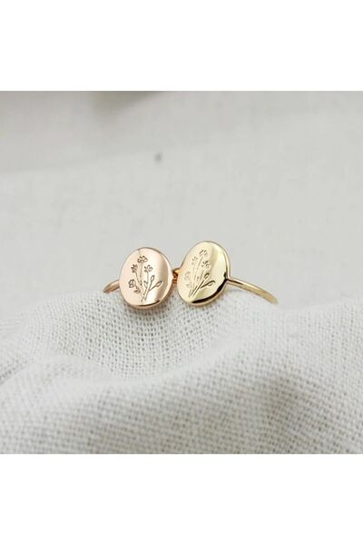 Sembol Gold Kişiye Özel Altın Yüzük 14K Şövalye