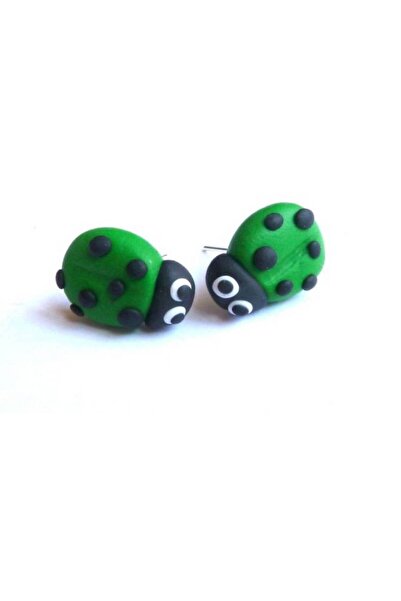 Lisa-Shop Green Ladybug Earrings