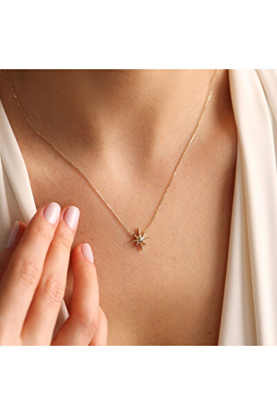 Sembol Gold 14 Ayar Altın Pusula Kolye