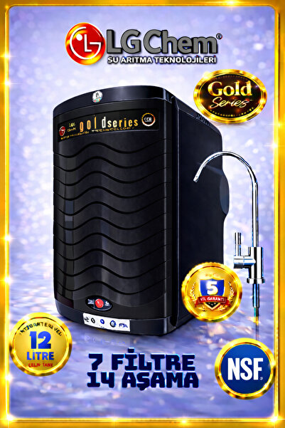 ligth gastro LG Chem GOLD 12 LİTRE 7 FİLTRE 14 AŞAMA GÜMÜŞ İYONLU-MINERAL-ALK...