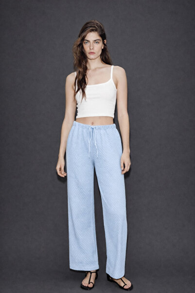 HAKKE Παντελόνι Seersucker