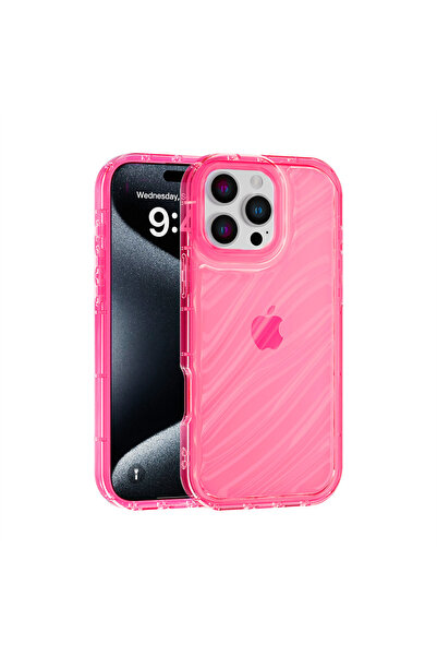 Vissona iPhone 15 Pro Uyumlu Telefon Kılıfı Kamera Çıkıntılı Kabartmalı Parla...