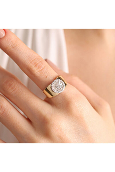 Sembol Gold 14K Altın Mühür Yüzük