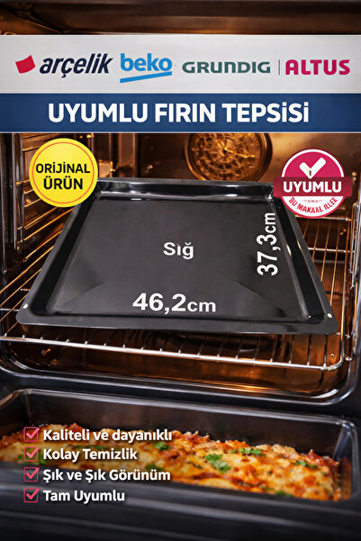 Altus Ankastre Fırın Emaye Tepsi Sığ Siyah 219440101