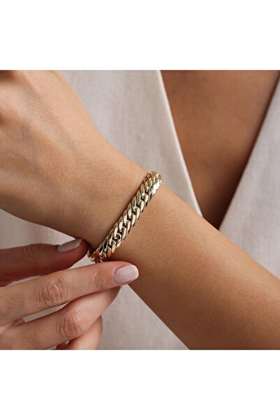Sembol Gold Sıkı Gurmet Altın Bileklik 8 mm