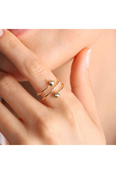 Sembol Gold 14 Ayar Özel Tasarım Altın Yüzük Kalp Form