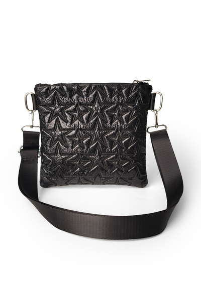Ecrou Star Pattern Crossbody Bag Black