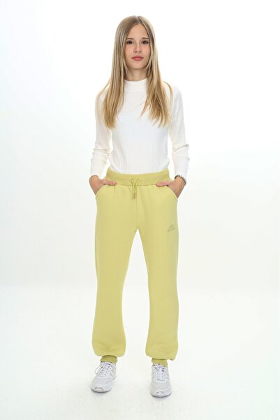 Toontoy بنطلون رياضي أساسي للفتيات مطرز ومطبوع مع جيوب وحزام خصر مضلع، 3 خيوط...