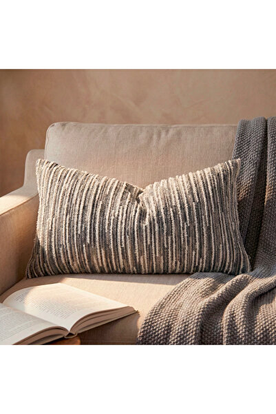 Penelope غطاء وسادة ليورا 35×70 سم لون رمادي فاتح