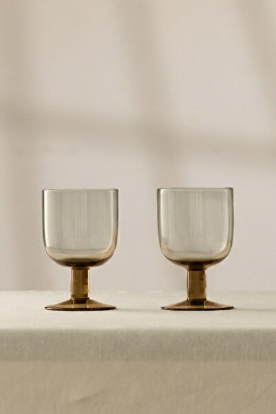 Rakle Shadow Handmade Self-Colored 2-Piece Cup Ice Cream Set Brown 320 Cc