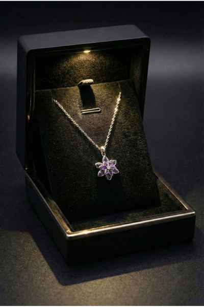 ACAR SİLVER Lotus Kolye 925 Ayar Gümüş Özel Üretim Sevgililer Günü Hediye