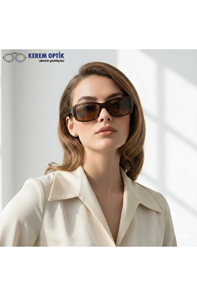 CALDİNİ KADIN KAHVERENGİ KEMİK POLARİZE GÜNEŞ GÖZLÜĞÜ CS039 C16